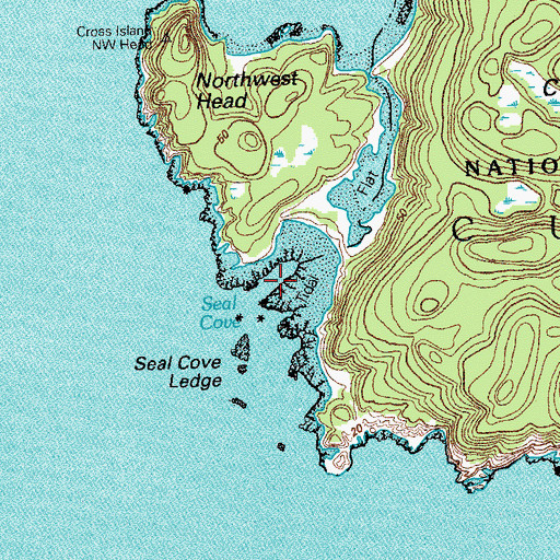 Topographic Map of Seal Cove, ME