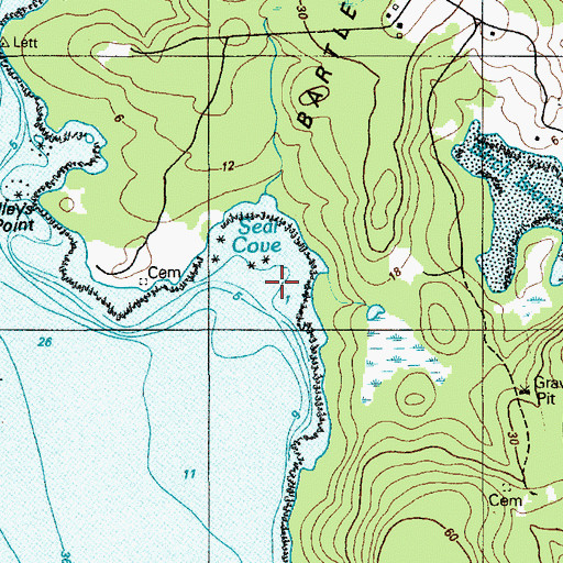 Topographic Map of Seal Cove, ME