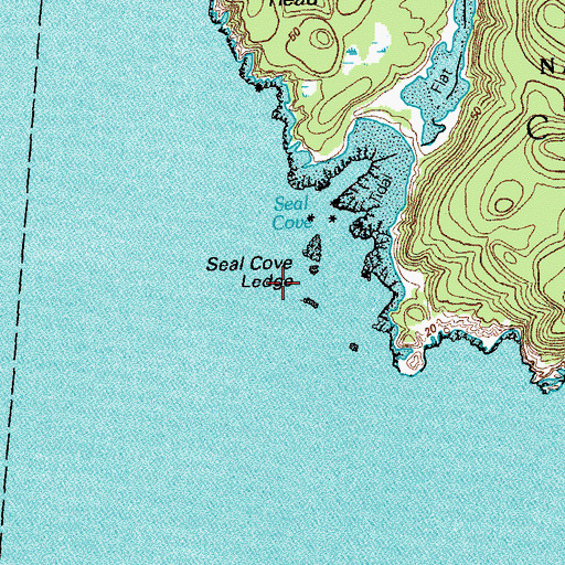 Topographic Map of Seal Cove Ledge, ME