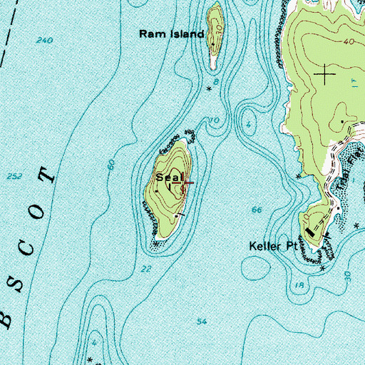Topographic Map of Seal Island, ME