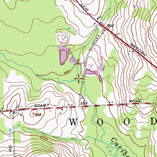 Topographic Map of Sealander Brook, ME