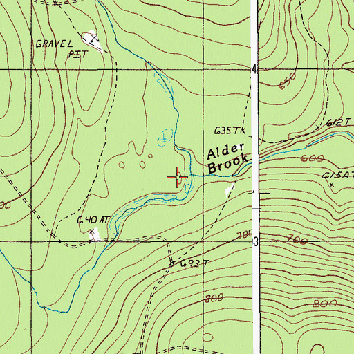 Topographic Map of Seams Brook, ME
