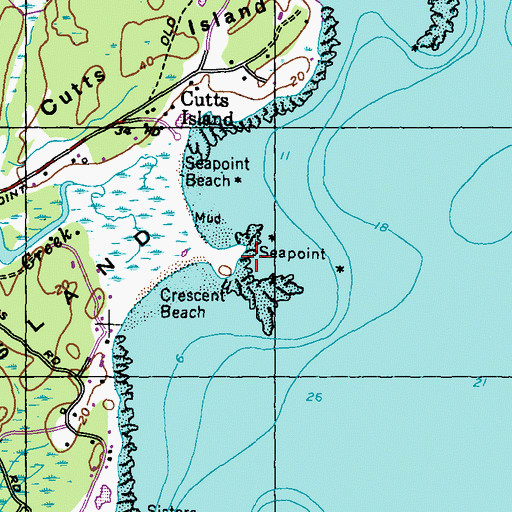 Topographic Map of Seapoint, ME