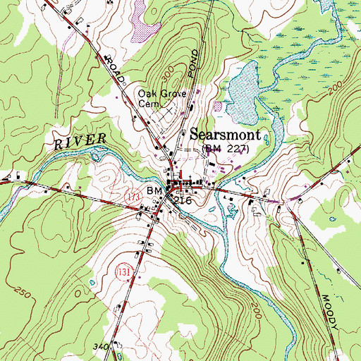 Topographic Map of Searsmont, ME