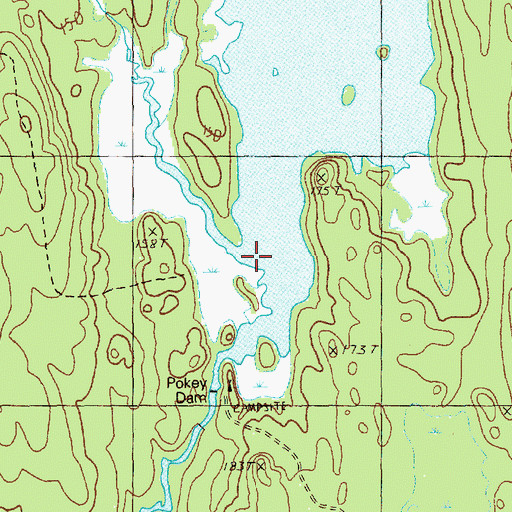 Topographic Map of Seavey Brook, ME