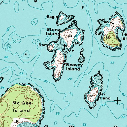 Topographic Map of Seavey Island, ME