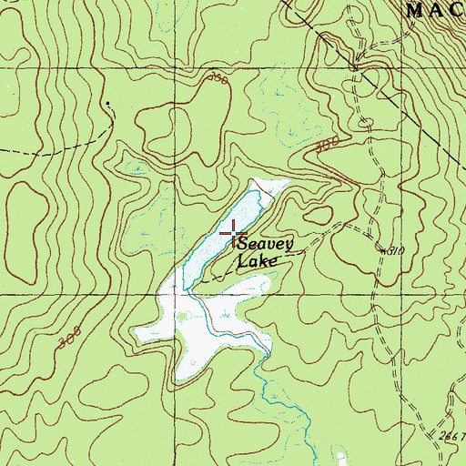 Topographic Map of Seavey Lake, ME