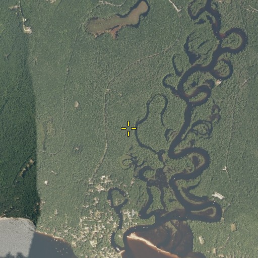 Aerial/Satellite Image of Sebago Lake State Park, ME