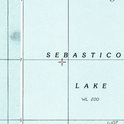 Topographic Map of Sebasticook Lake, ME