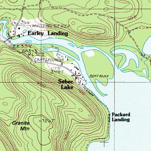 Topographic Map of Sebec Lake, ME