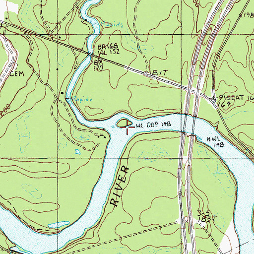 Topographic Map of Seboeis Stream, ME