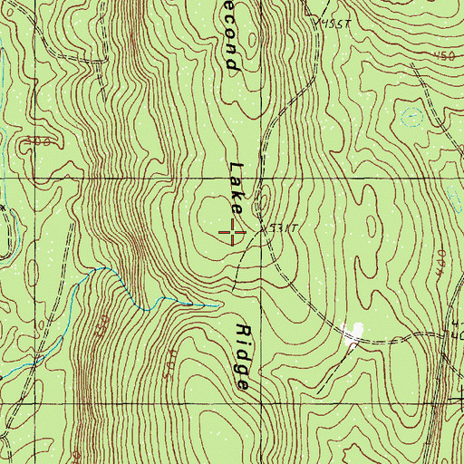 Topographic Map of Second Lake Ridge, ME
