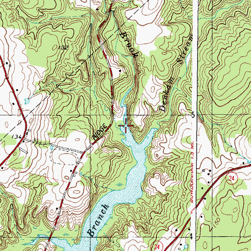 Topographic Map of Sedgely Brook, ME
