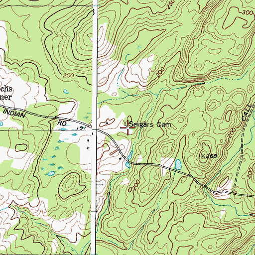 Topographic Map of Seigars Cemetery, ME