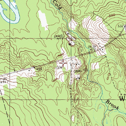 Topographic Map of Selden Cemetery, ME