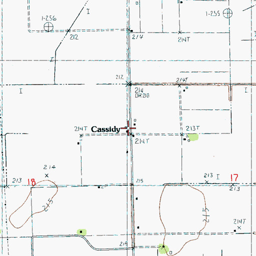 Topographic Map of Cassidy, AR