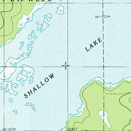 Topographic Map of Shallow Lake, ME