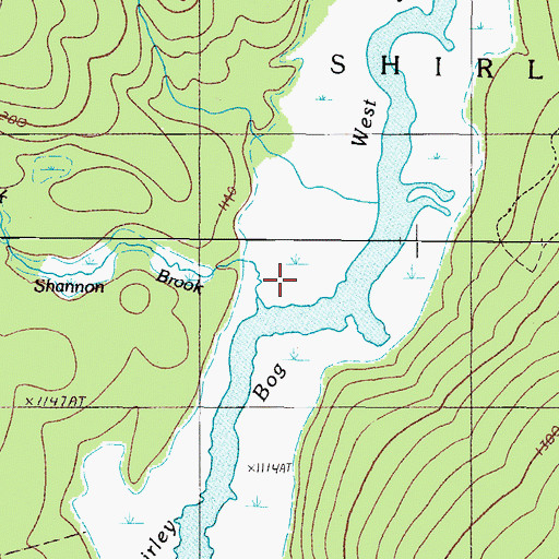Topographic Map of Shannon Brook, ME