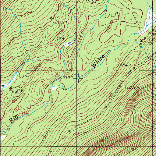 Topographic Map of Shanty Mountain Brook, ME
