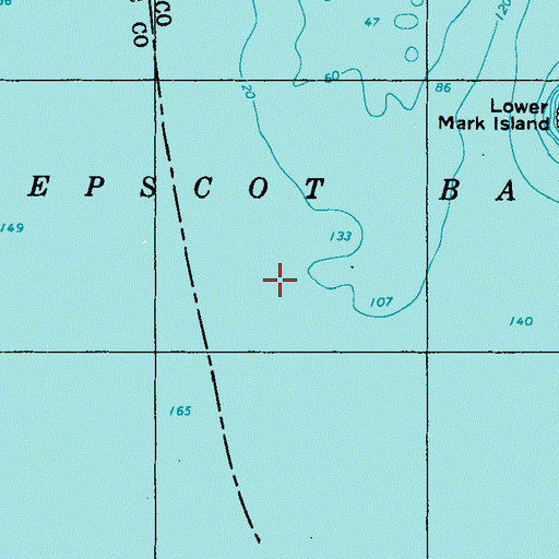 Topographic Map of Sheepscot Bay, ME