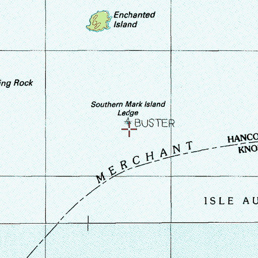 Topographic Map of Sheldrake Ledge, ME