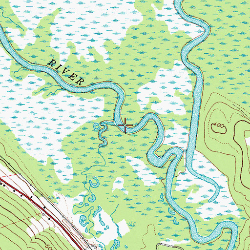 Topographic Map of Shepards River, ME