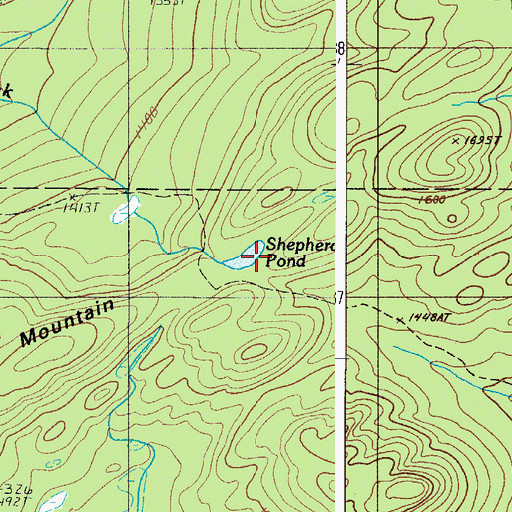 Topographic Map of Shepherd Pond, ME