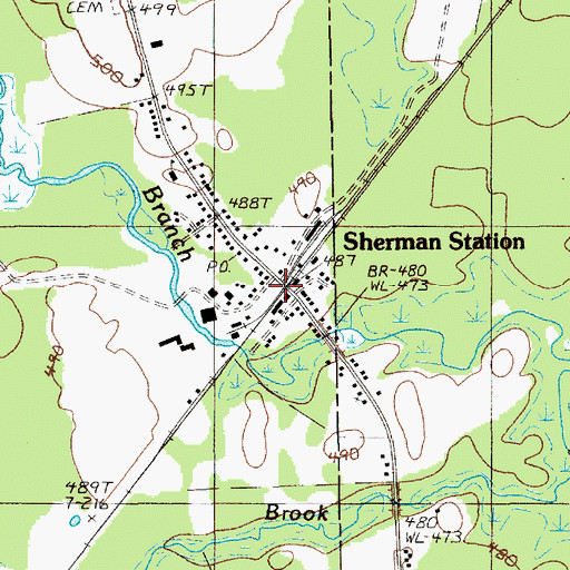 Topographic Map of Sherman Station, ME