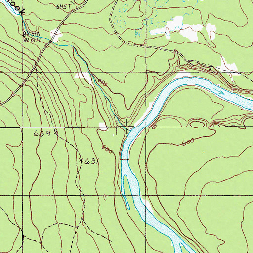 Topographic Map of Shields Brook, ME