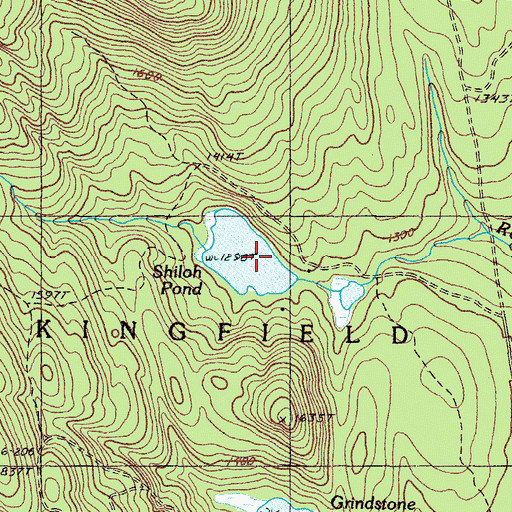 Topographic Map of Shiloh Pond, ME