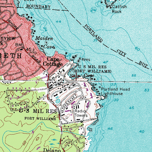 Topographic Map of Ship Cove, ME