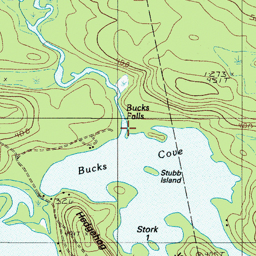 Topographic Map of Ship Pond Stream, ME