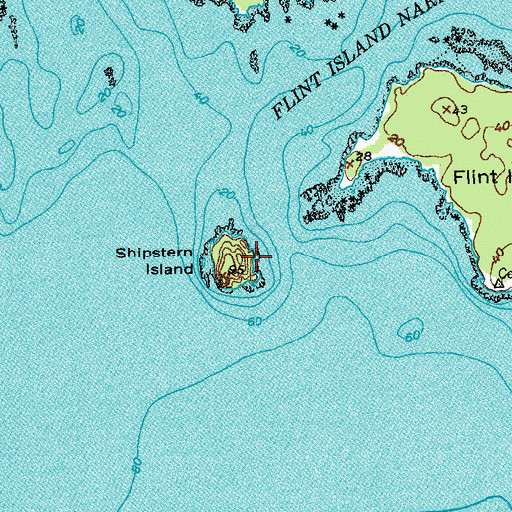 Topographic Map of Shipstern Island, ME