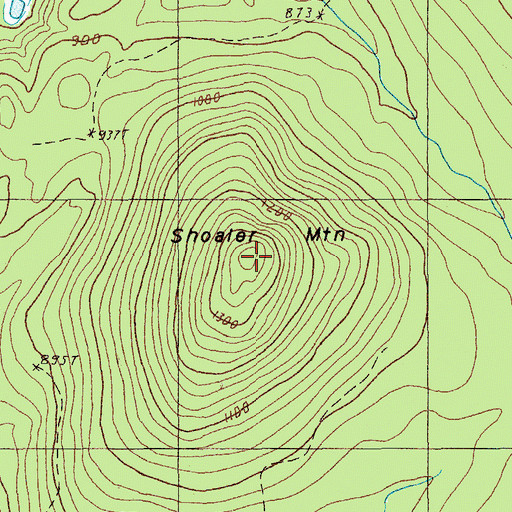 Topographic Map of Sholler Mountain, ME