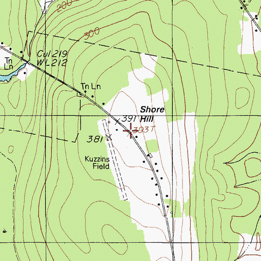 Topographic Map of Shore Hill, ME