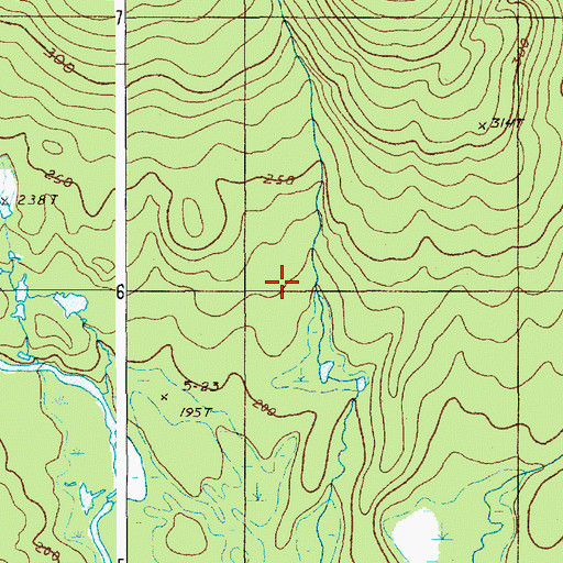 Topographic Map of Shore Road Trail, ME