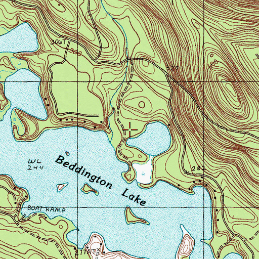 Topographic Map of Shorey Brook, ME