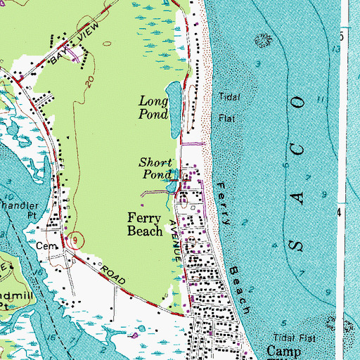 Topographic Map of Short Pond, ME