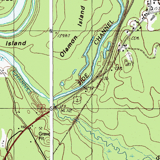 Topographic Map of Side Channel, ME
