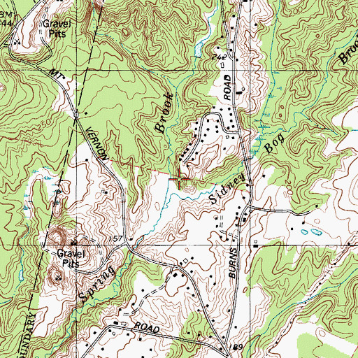 Topographic Map of Sidney Bog Brook, ME