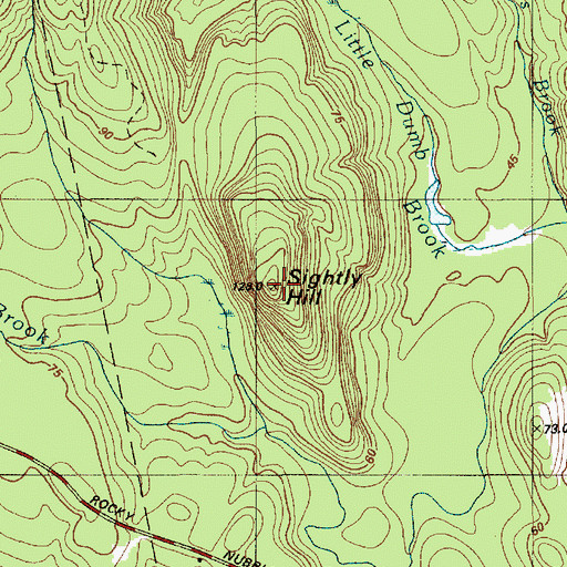 Topographic Map of Sightly Hill, ME