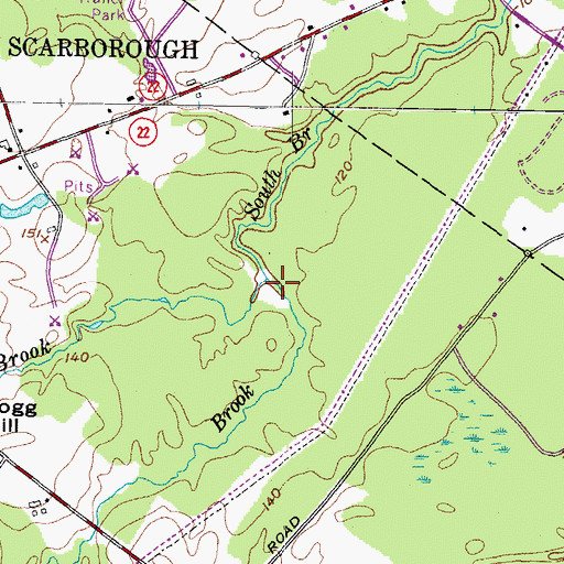 Topographic Map of Silver Brook, ME