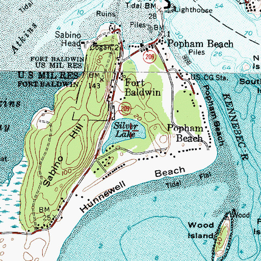 Topographic Map of Silver Lake, ME
