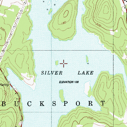 Topographic Map of Silver Lake, ME
