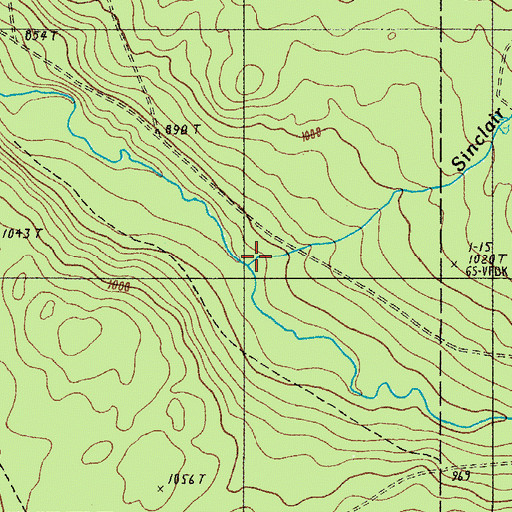 Topographic Map of Sinclair Brook, ME