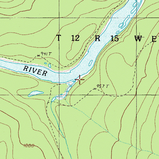 Topographic Map of Sixmile Brook, ME