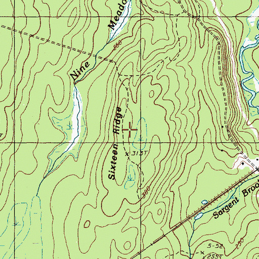 Topographic Map of Sixteen Ridge, ME