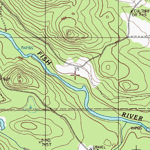 Topographic Map of Skew Falls, ME