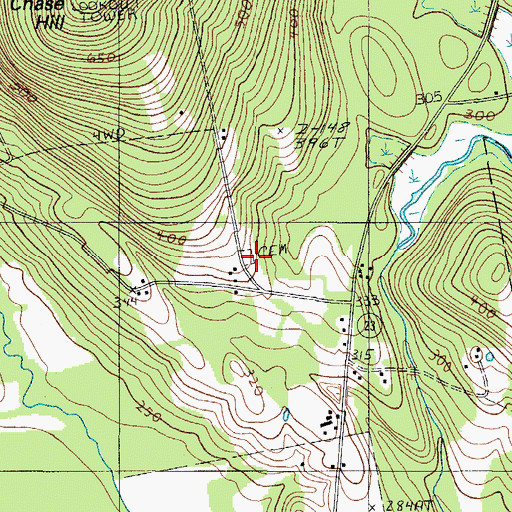 Topographic Map of Slab City Cemetery, ME