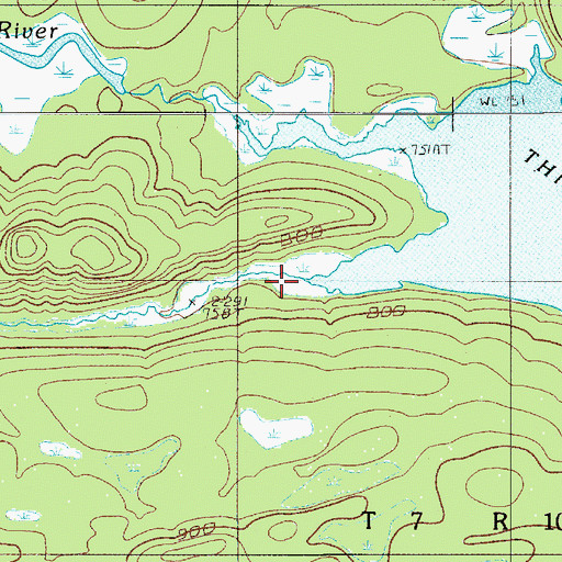 Topographic Map of Sly Brook, ME